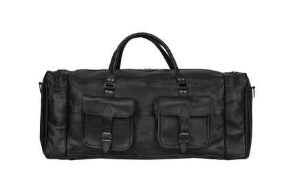 Classy Leather Bags Oversized Weekender Duffel Black - AVBL MRKT (5)