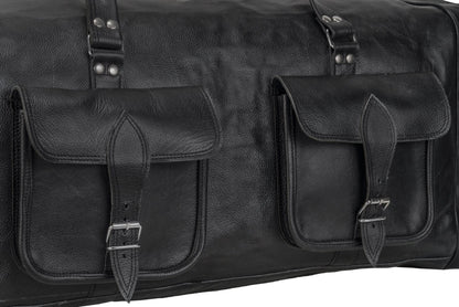 Classy Leather Bags Oversized Weekender Duffel Black - AVBL MRKT (7)