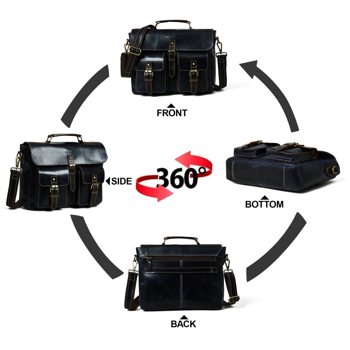 Classy Leather Bags Panther Laptop Messenger Bag - AVBL MRKT (10)