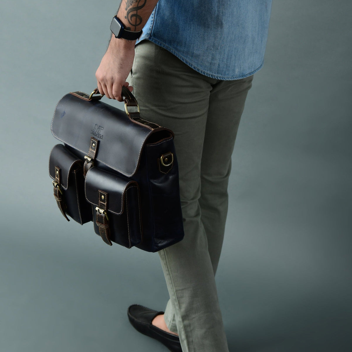 Classy Leather Bags Panther Laptop Messenger Bag - AVBL MRKT (2)