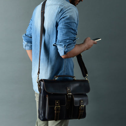 Classy Leather Bags Panther Laptop Messenger Bag - AVBL MRKT (4)