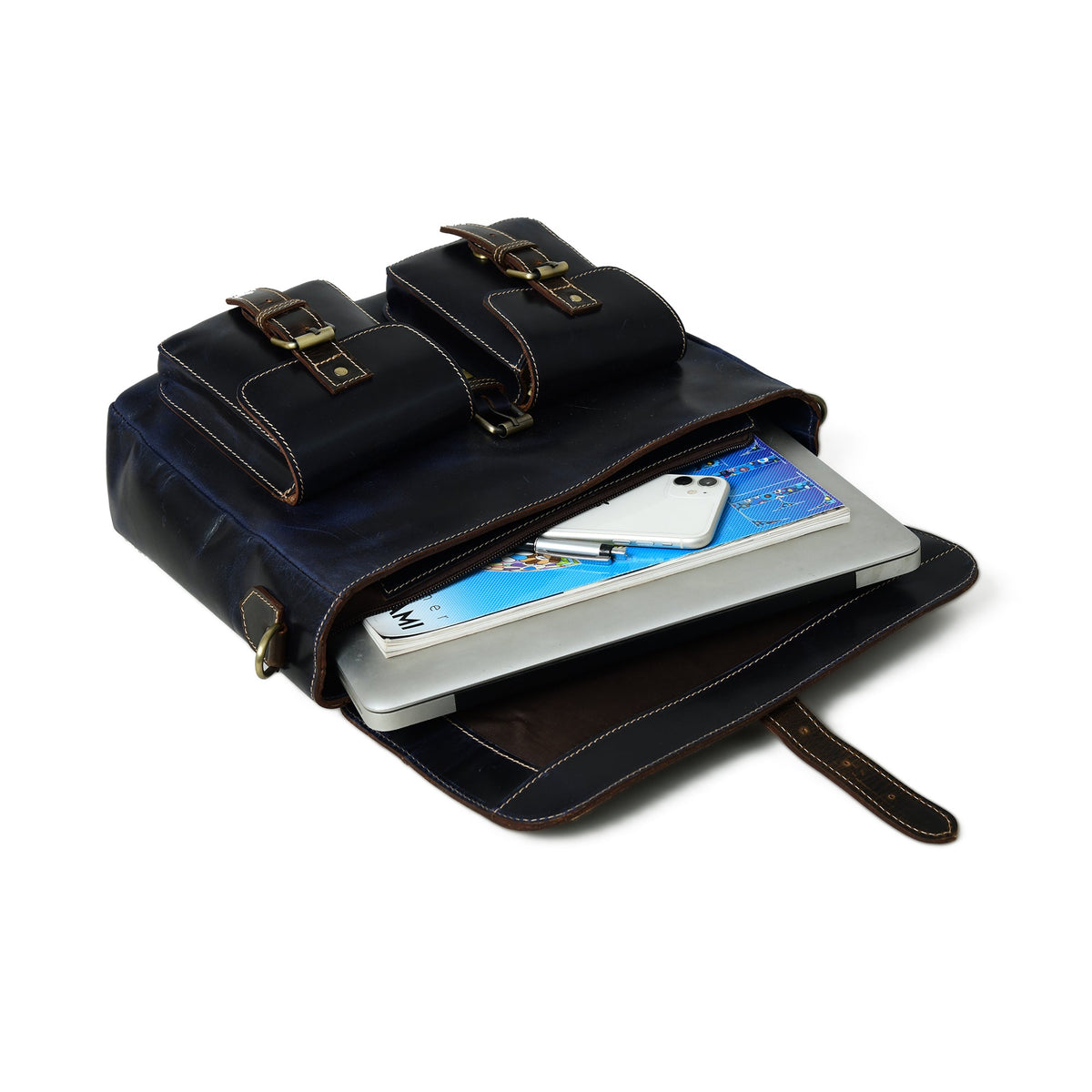 Classy Leather Bags Panther Laptop Messenger Bag - AVBL MRKT (8)