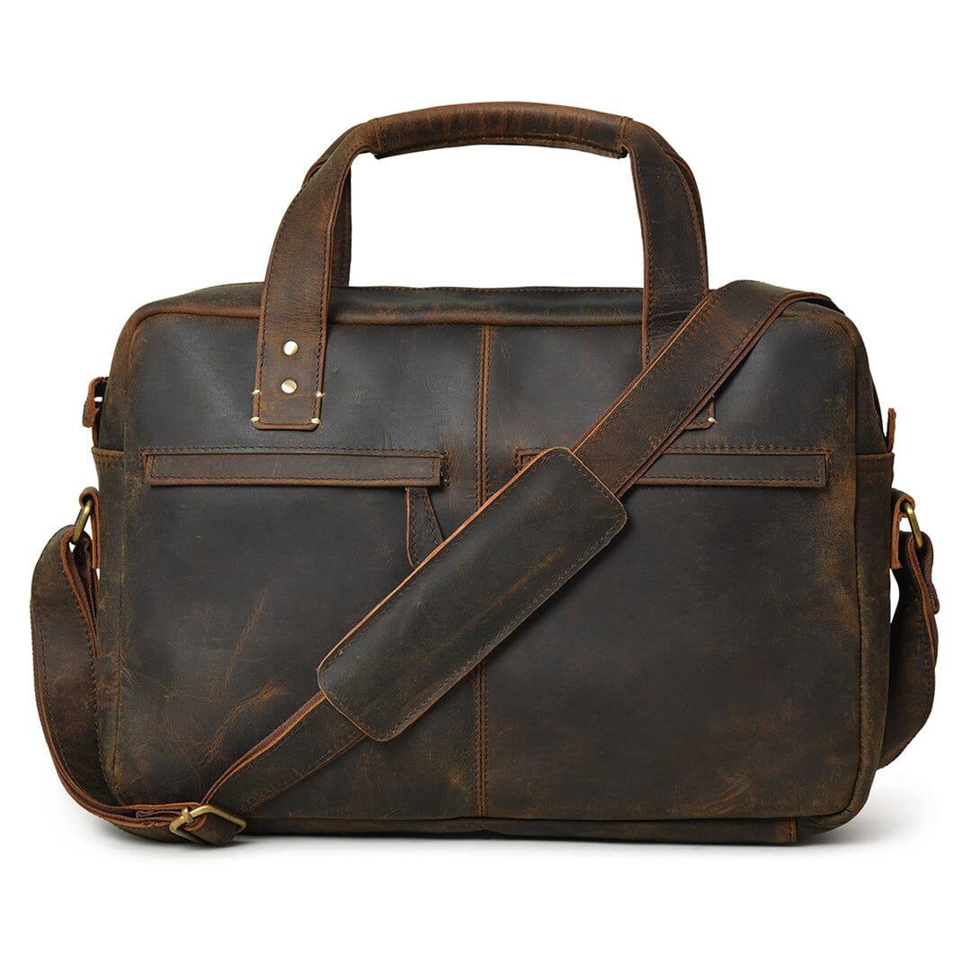Classy Leather Bags Perkins Buffalo Leather Office Briefcase - AVBL MRKT (1)