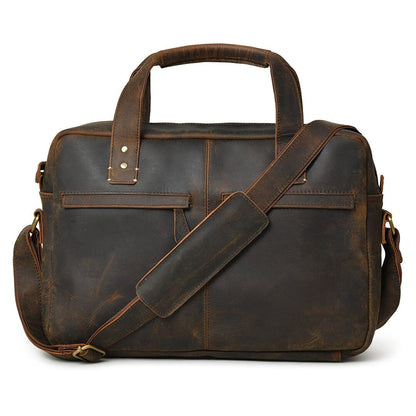 Classy Leather Bags Perkins Buffalo Leather Office Briefcase - AVBL MRKT (1)