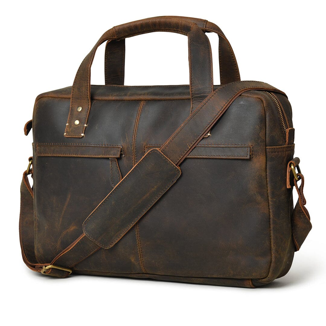 Classy Leather Bags Perkins Buffalo Leather Office Briefcase - AVBL MRKT (2)