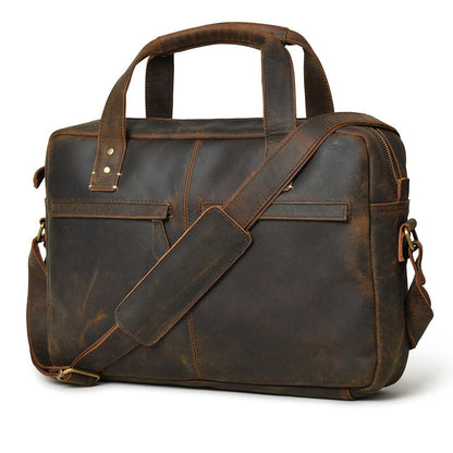 Classy Leather Bags Perkins Buffalo Leather Office Briefcase - AVBL MRKT (2)