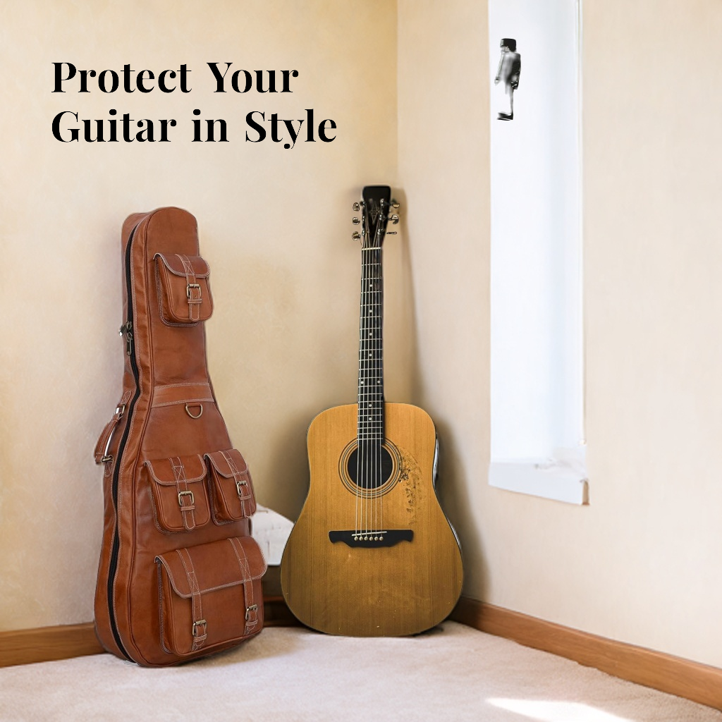 Classy Leather Bags Personalized Leather Guitar Case - AVBL MRKT (1)