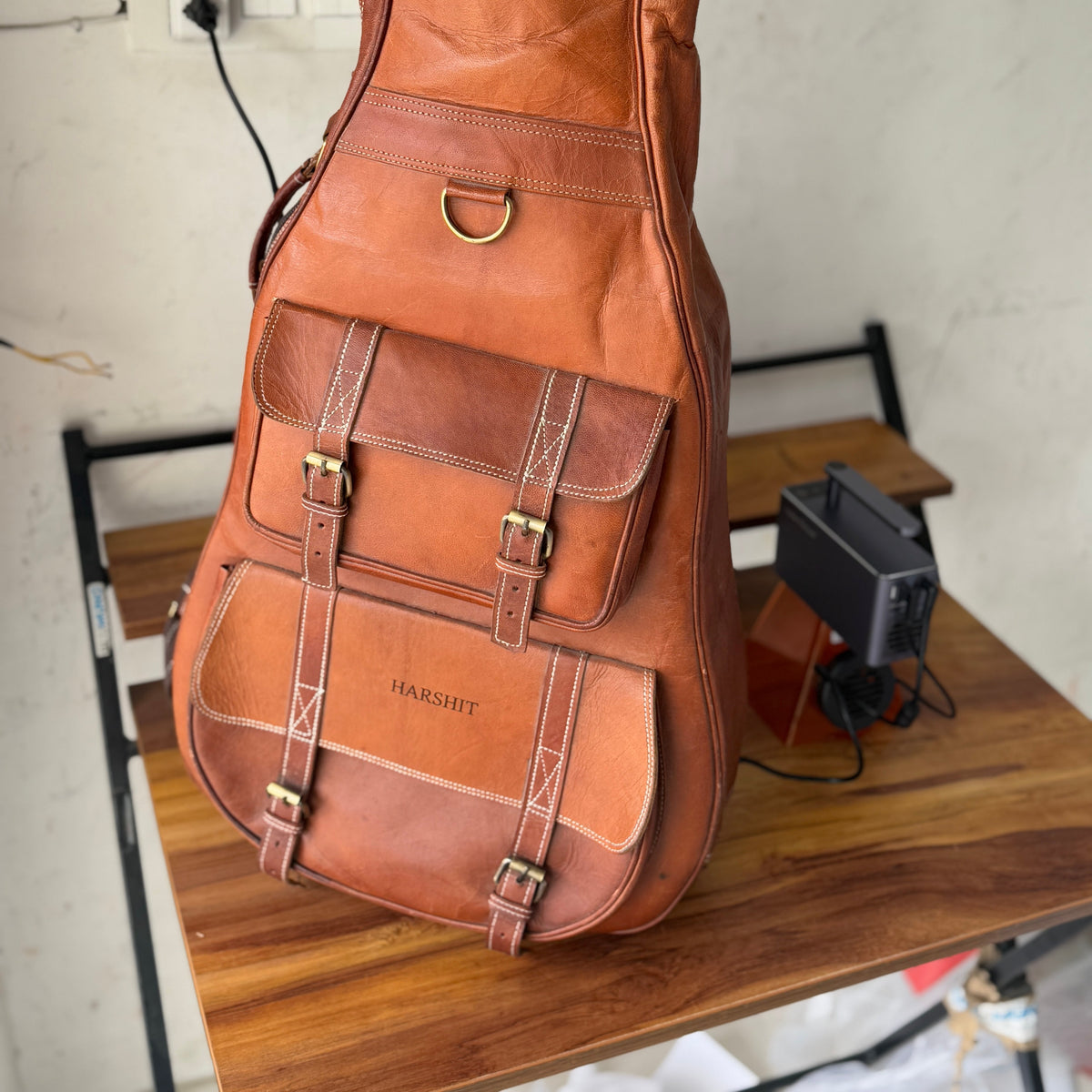 Classy Leather Bags Personalized Leather Guitar Case - AVBL MRKT (10)