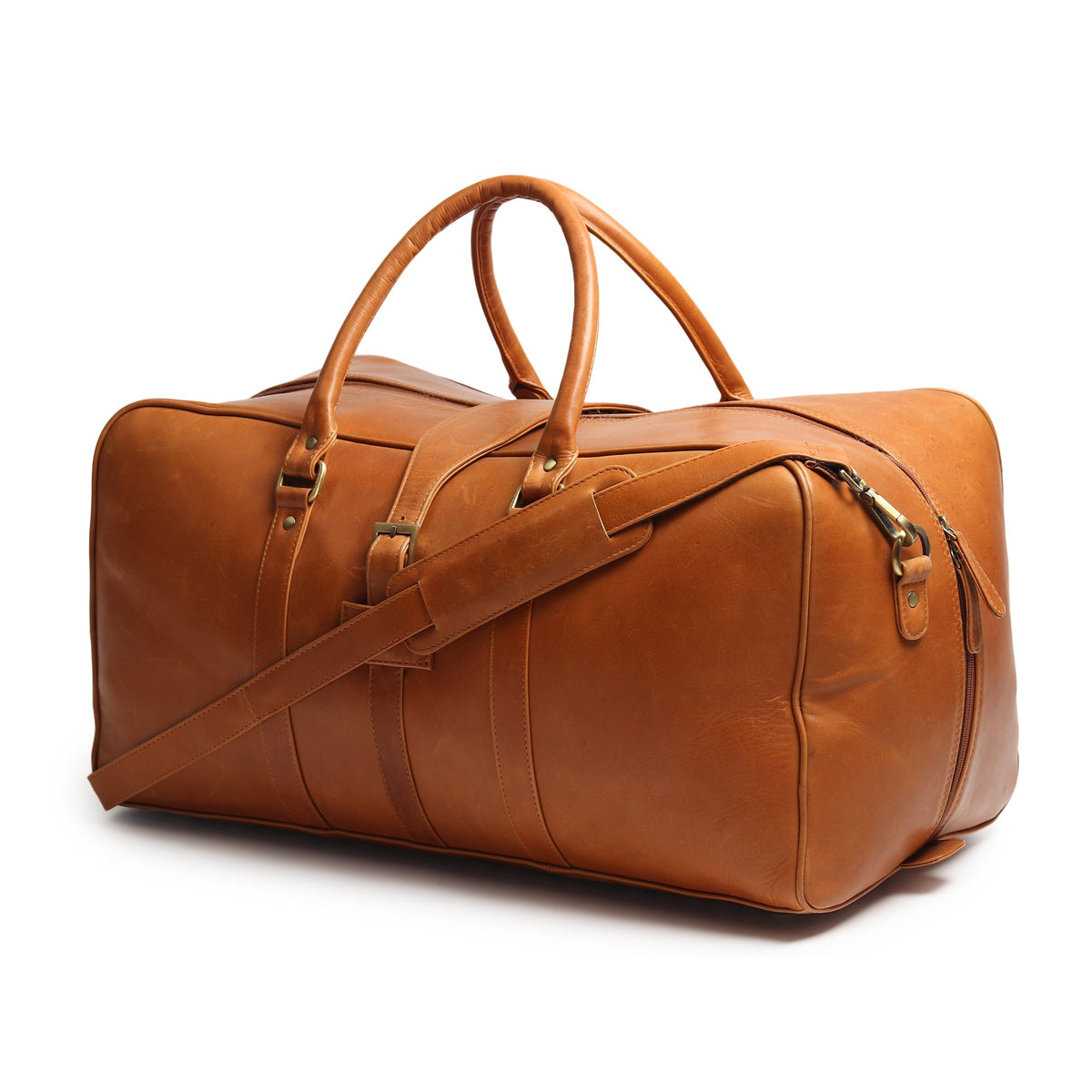 Classy Leather Bags Port Blair Leather Duffle Travel Bag - AVBL MRKT (1)