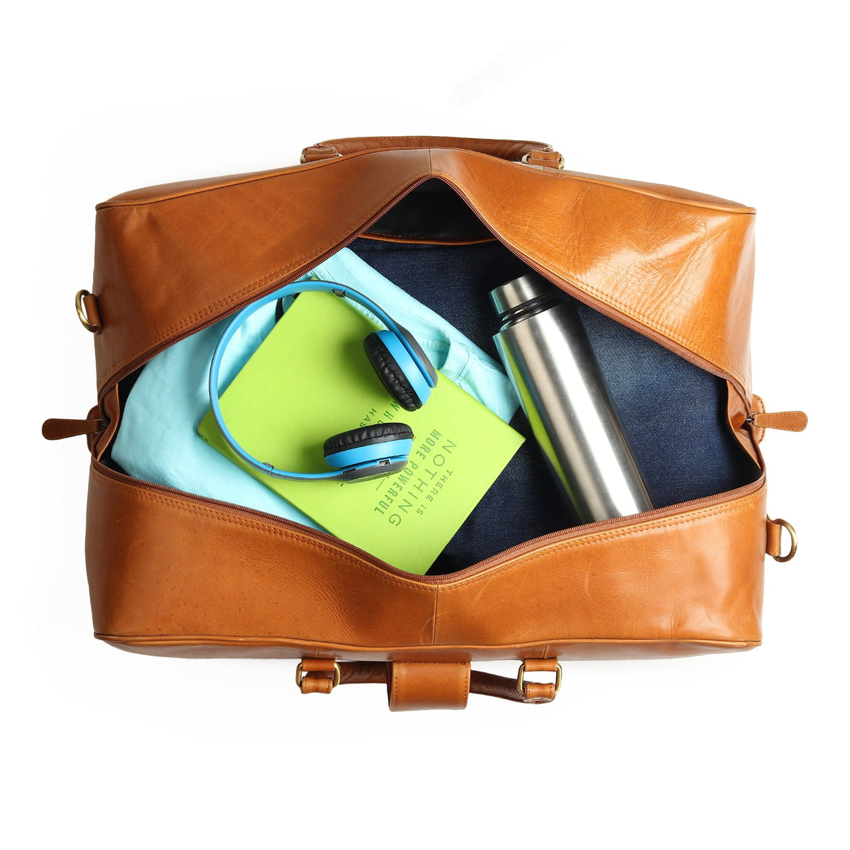 Classy Leather Bags Port Blair Leather Duffle Travel Bag - AVBL MRKT (7)