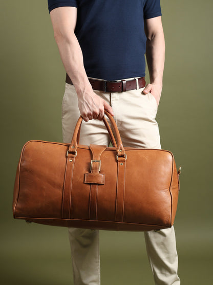 Classy Leather Bags Port Blair Leather Duffle Travel Bag - AVBL MRKT (9)