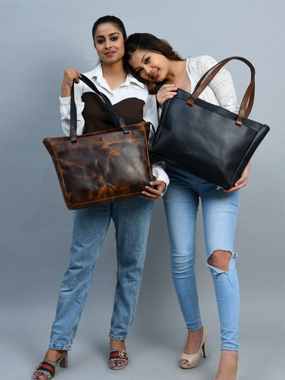 Classy Leather Bags Portland Leather Tote with Zipper - AVBL MRKT (14)