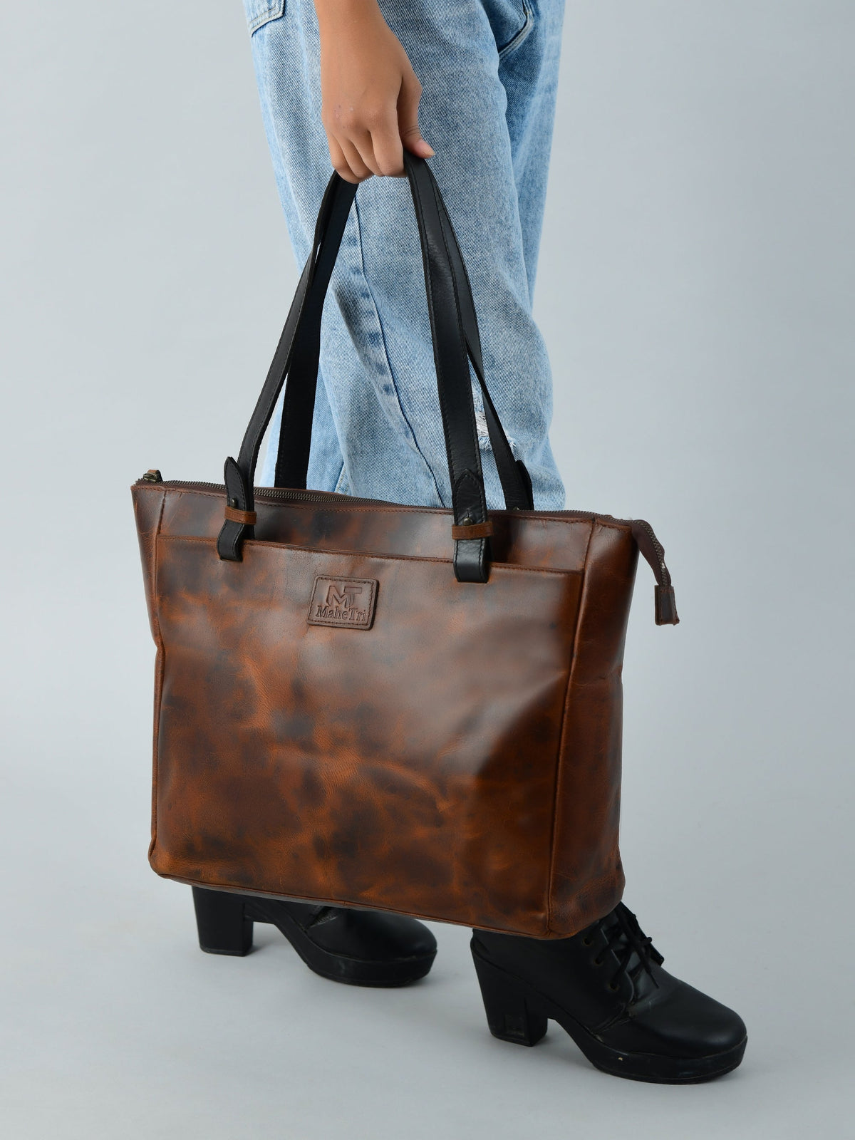 Classy Leather Bags Portland Leather Tote with Zipper - AVBL MRKT (2)