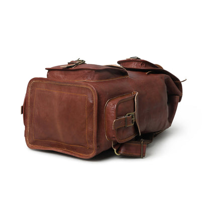 Classy Leather Bags Rictus Hiking Backpack- Walnut Brown - AVBL MRKT (4)