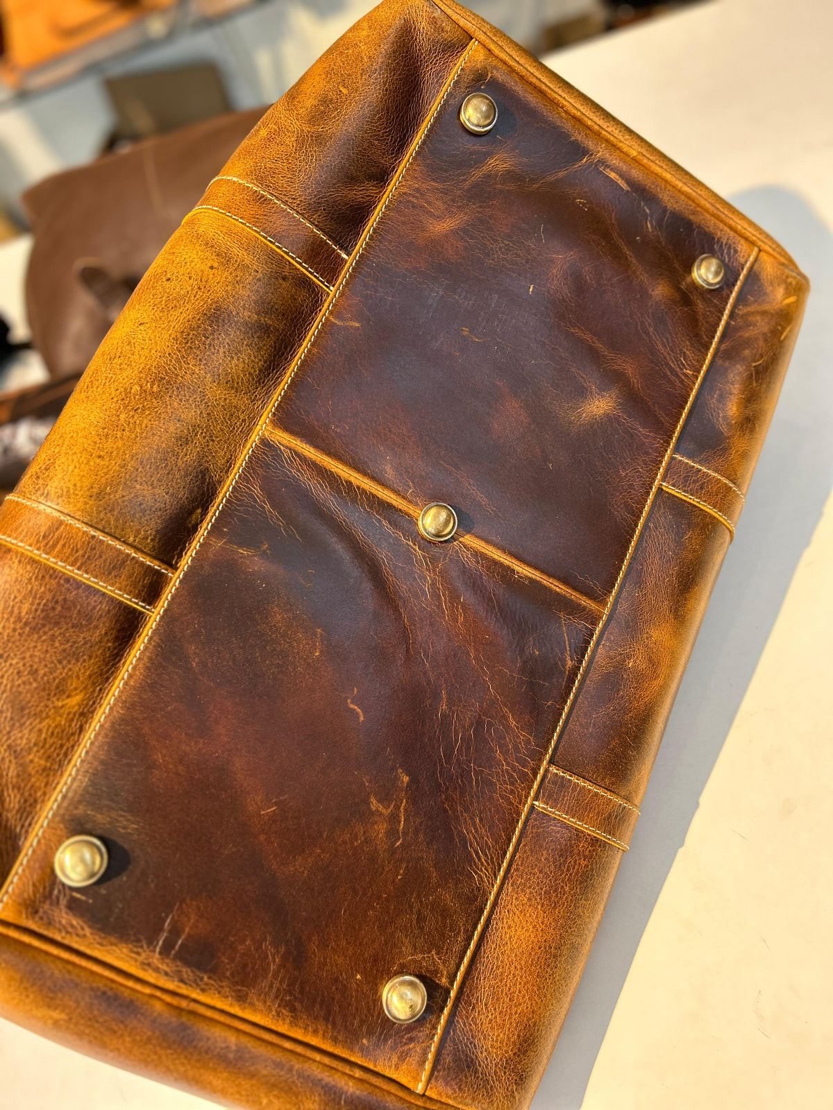 Classy Leather Bags Roosevelt Full Grain Buffalo Leather Duffle - AVBL MRKT (11)