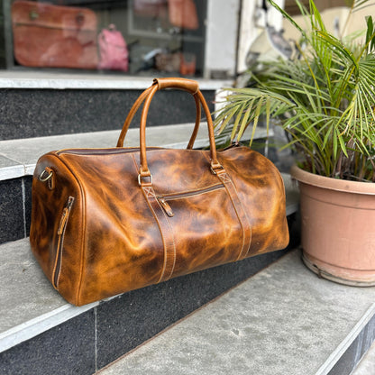 Classy Leather Bags Roosevelt Full Grain Buffalo Leather Duffle - AVBL MRKT (2)