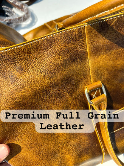Classy Leather Bags Roosevelt Full Grain Buffalo Leather Duffle - AVBL MRKT (6)