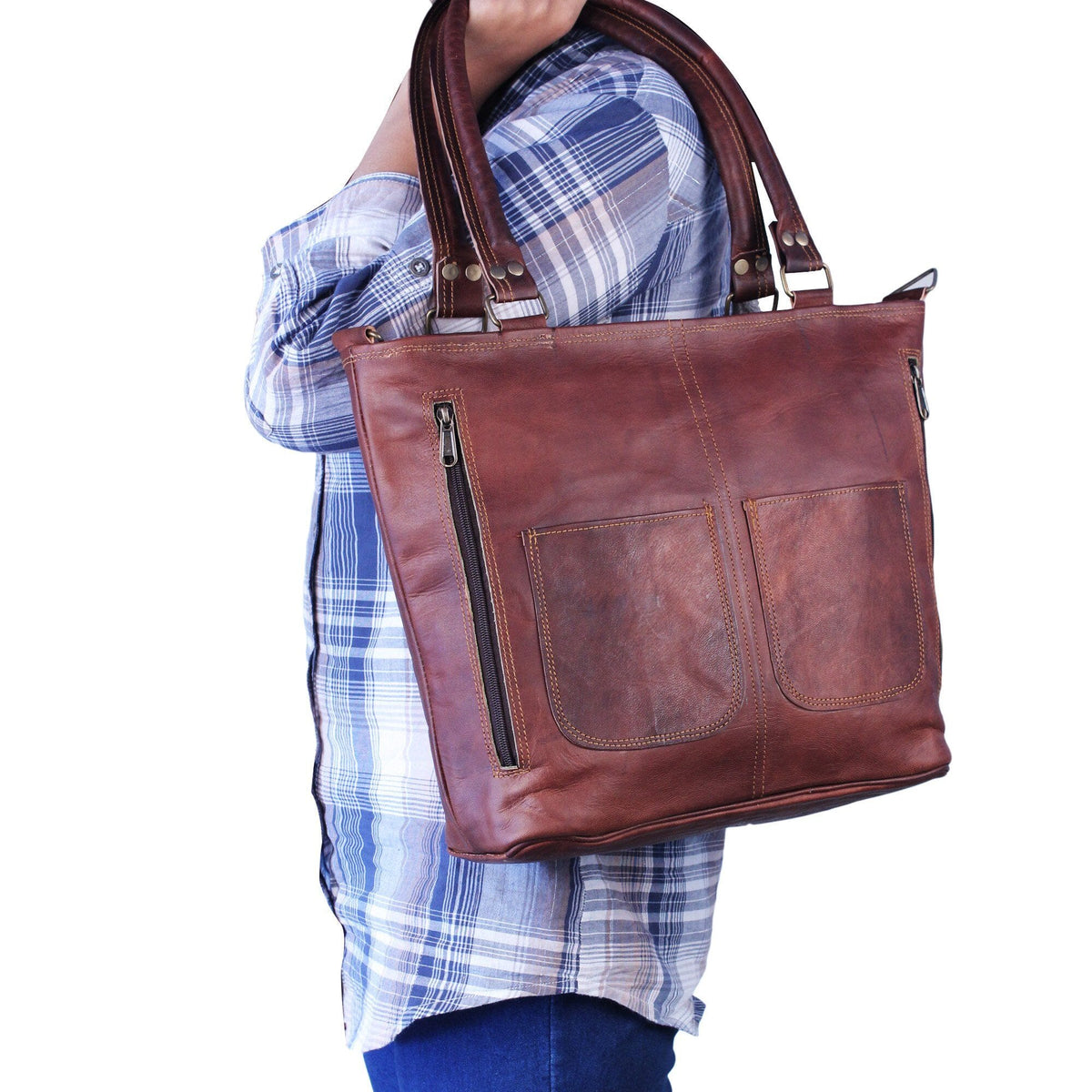 Classy Leather Bags Roswell Tote Bag - AVBL MRKT (2)