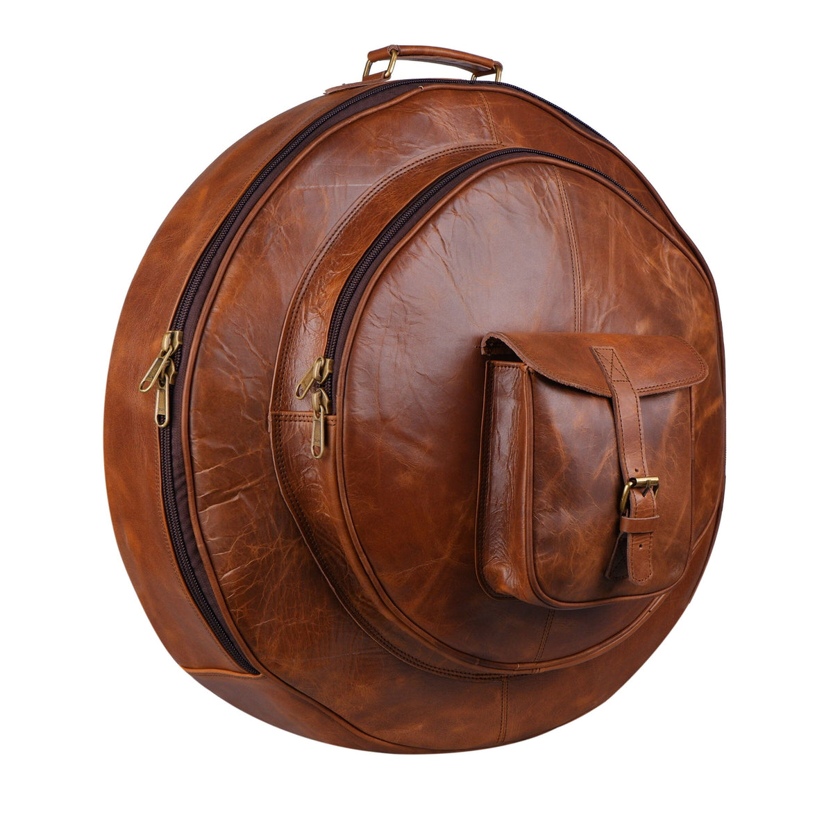Classy Leather Bags Rustic Buffalo Cymbal Case - AVBL MRKT (1)