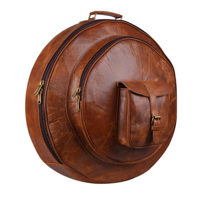 Classy Leather Bags Rustic Buffalo Cymbal Case - AVBL MRKT (1)