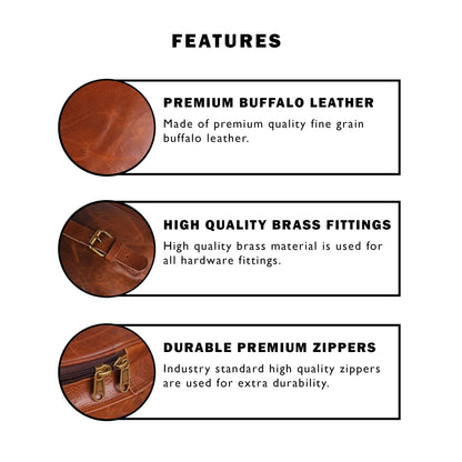 Classy Leather Bags Rustic Buffalo Cymbal Case - AVBL MRKT (7)
