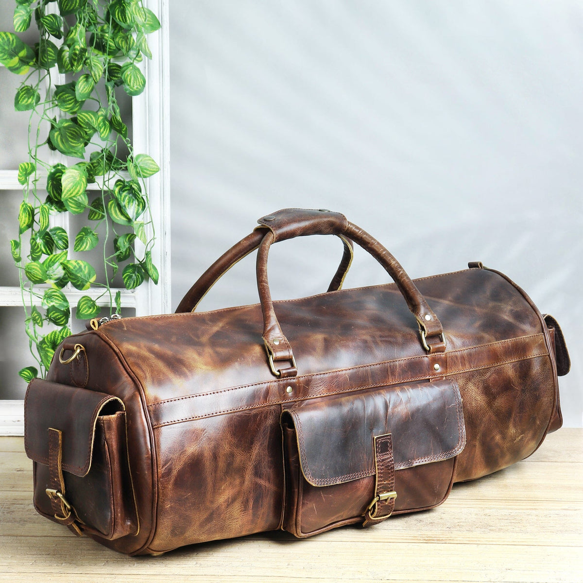 Classy Leather Bags Safari Buffalo Traveller - AVBL MRKT (2)