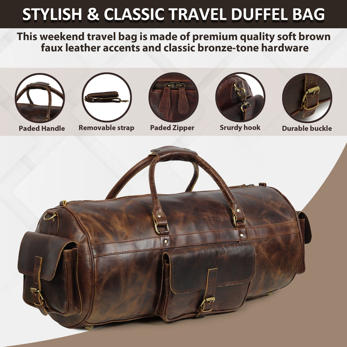 Classy Leather Bags Safari Buffalo Traveller - AVBL MRKT (7)