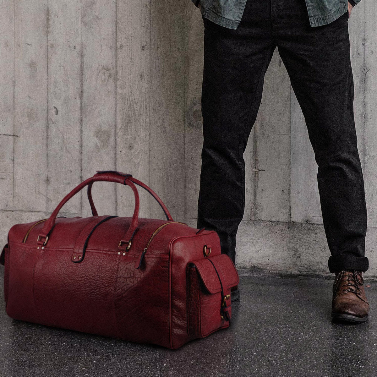 Classy Leather Bags Scarlet Big Duffel - AVBL MRKT (3)