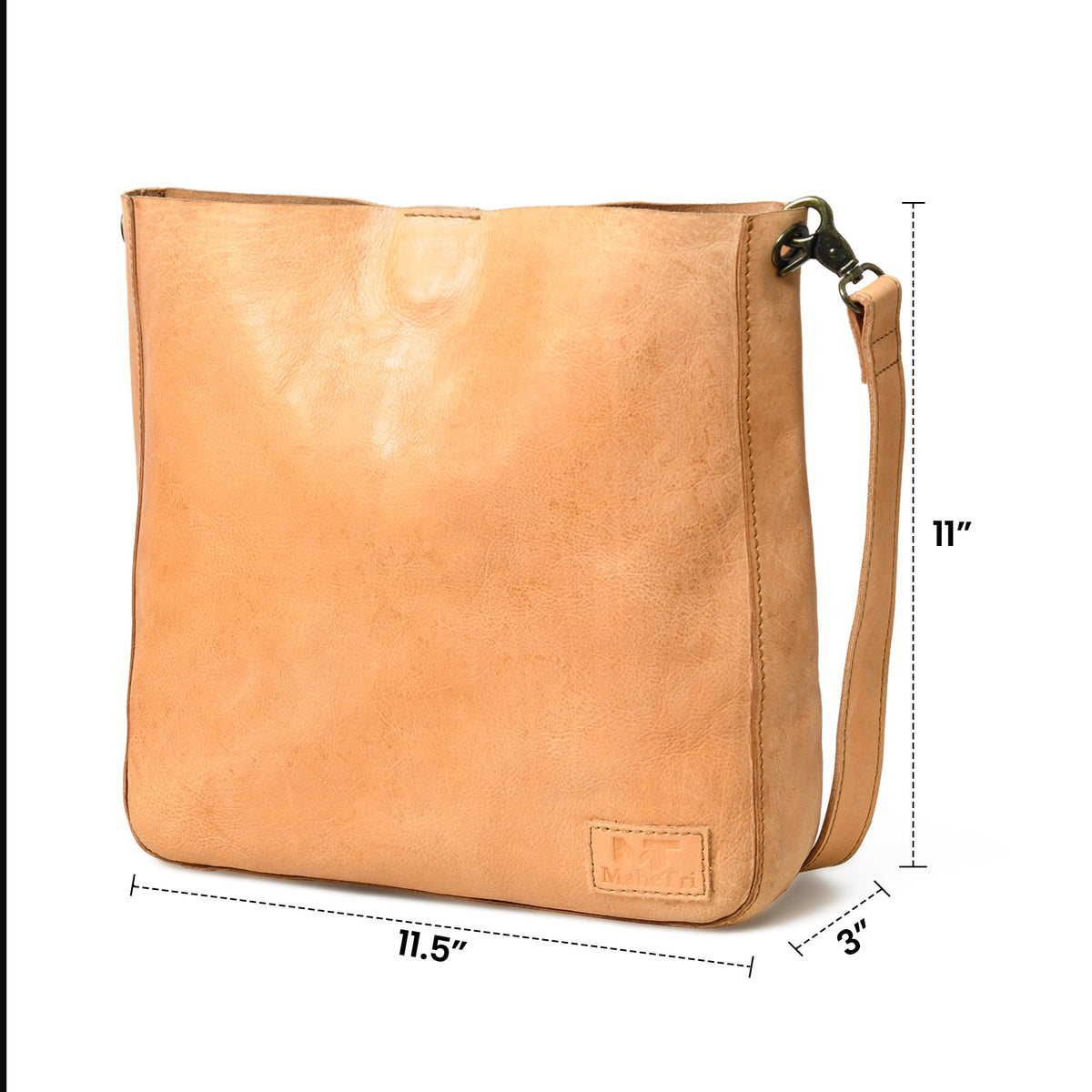 Classy Leather Bags Serenity Everyday Crossbody Sling, Tan - AVBL MRKT (10)