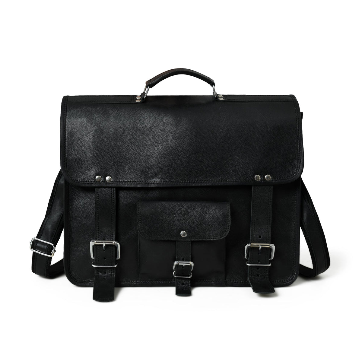 Classy Leather Bags Shadow Silver Black Messenger Bag - AVBL MRKT (1)