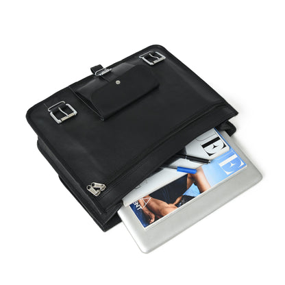 Classy Leather Bags Shadow Silver Black Messenger Bag - AVBL MRKT (2)