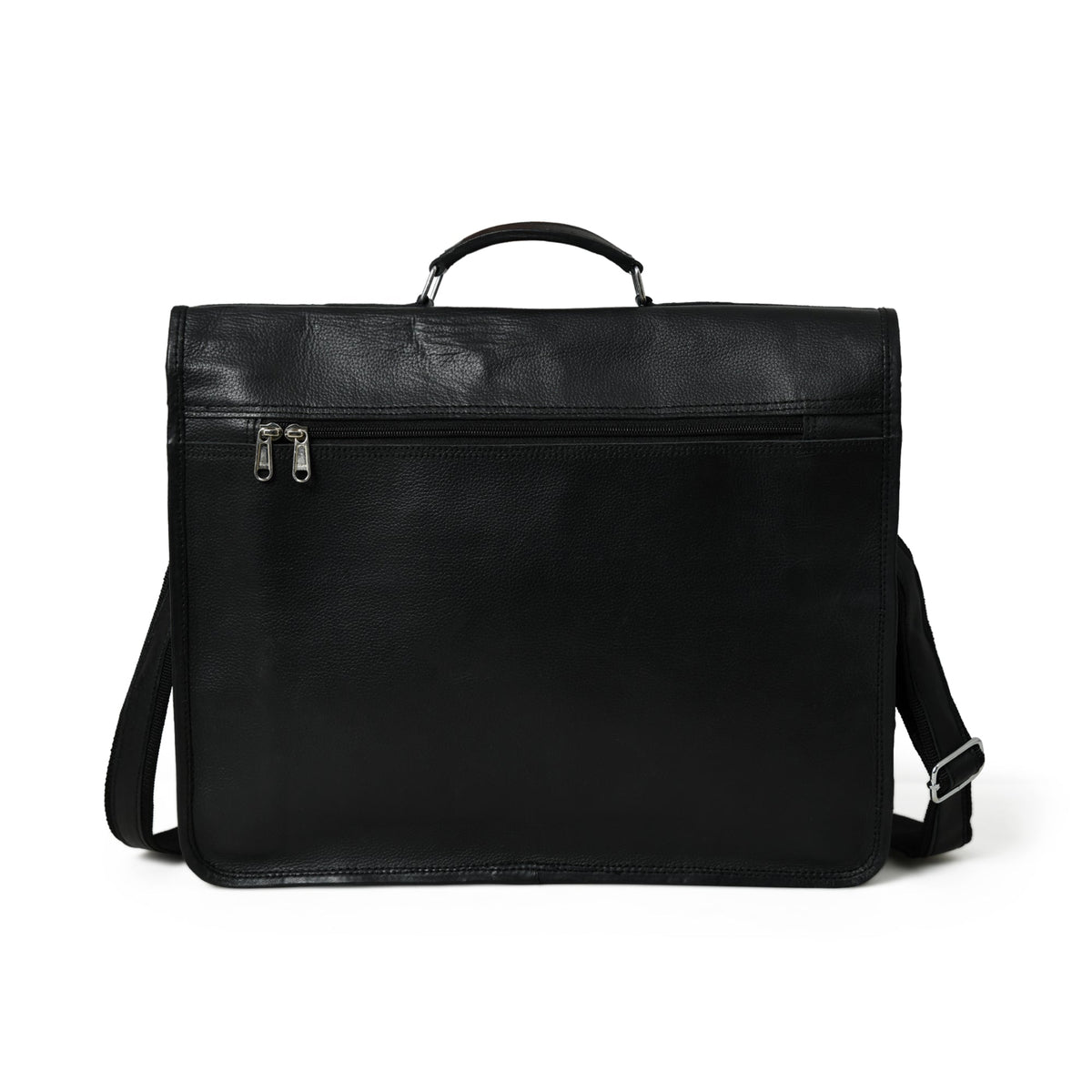 Classy Leather Bags Shadow Silver Black Messenger Bag - AVBL MRKT (4)