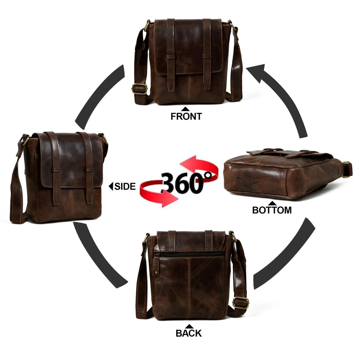 Classy Leather Bags Shoulder Messenger Bag - AVBL MRKT (3)