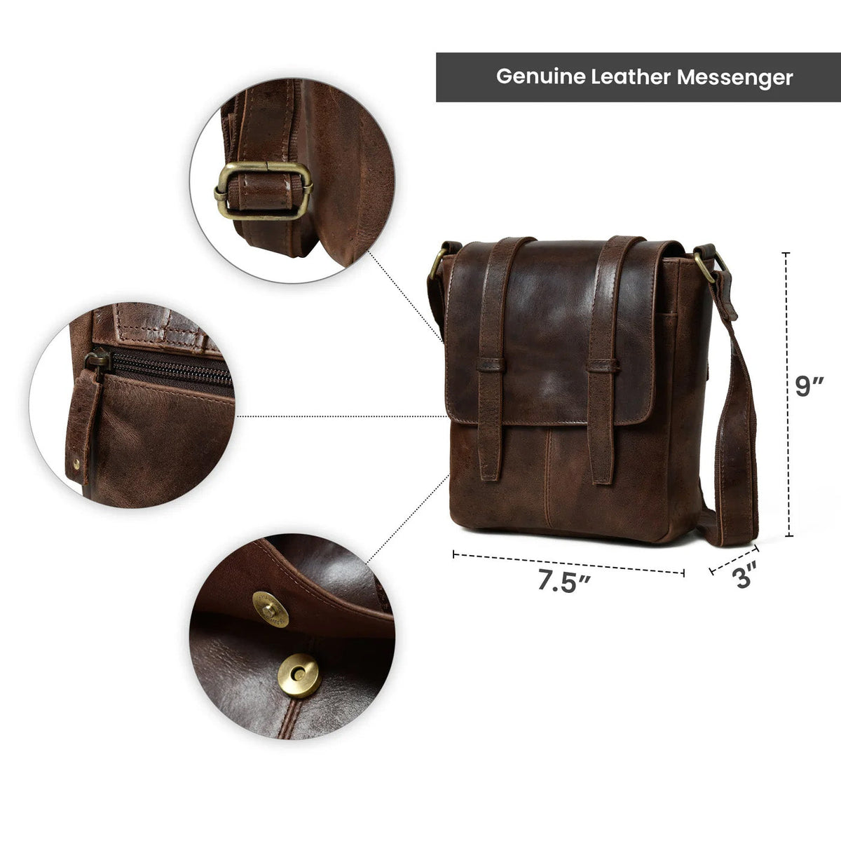 Classy Leather Bags Shoulder Messenger Bag - AVBL MRKT (5)