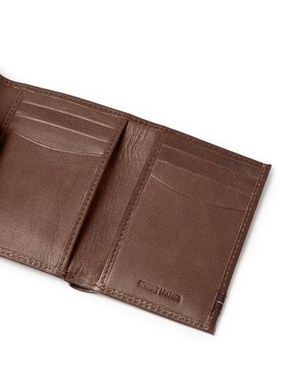Classy Leather Bags SleekCut Tri-Fold Wallet - Brown - AVBL MRKT (4)