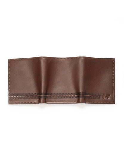 Classy Leather Bags SleekCut Tri-Fold Wallet - Brown - AVBL MRKT (5)