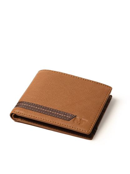 Classy Leather Bags Stripe Brown Men's Wallet - AVBL MRKT (2)