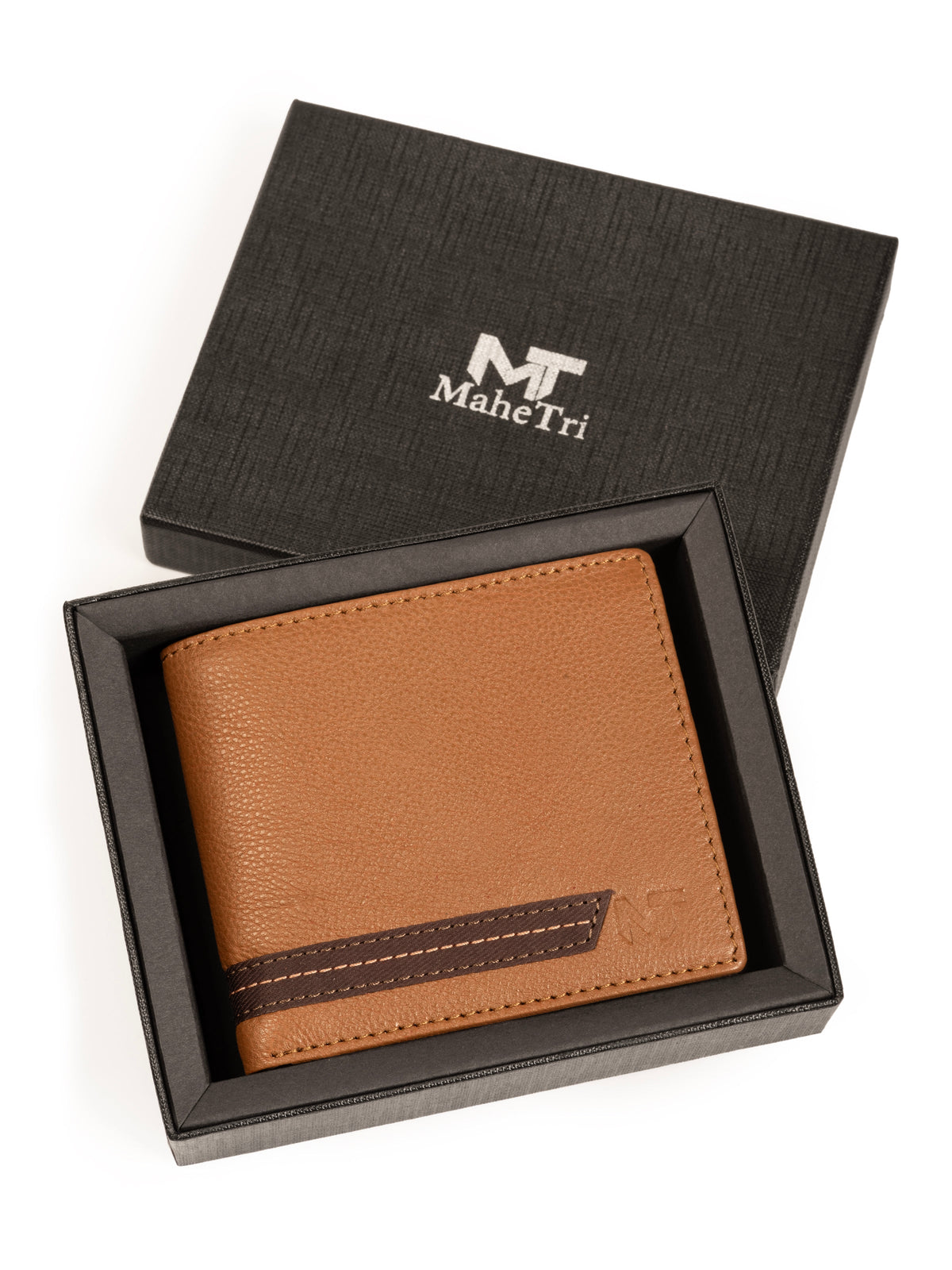 Classy Leather Bags Stripe Brown Men's Wallet - AVBL MRKT (3)