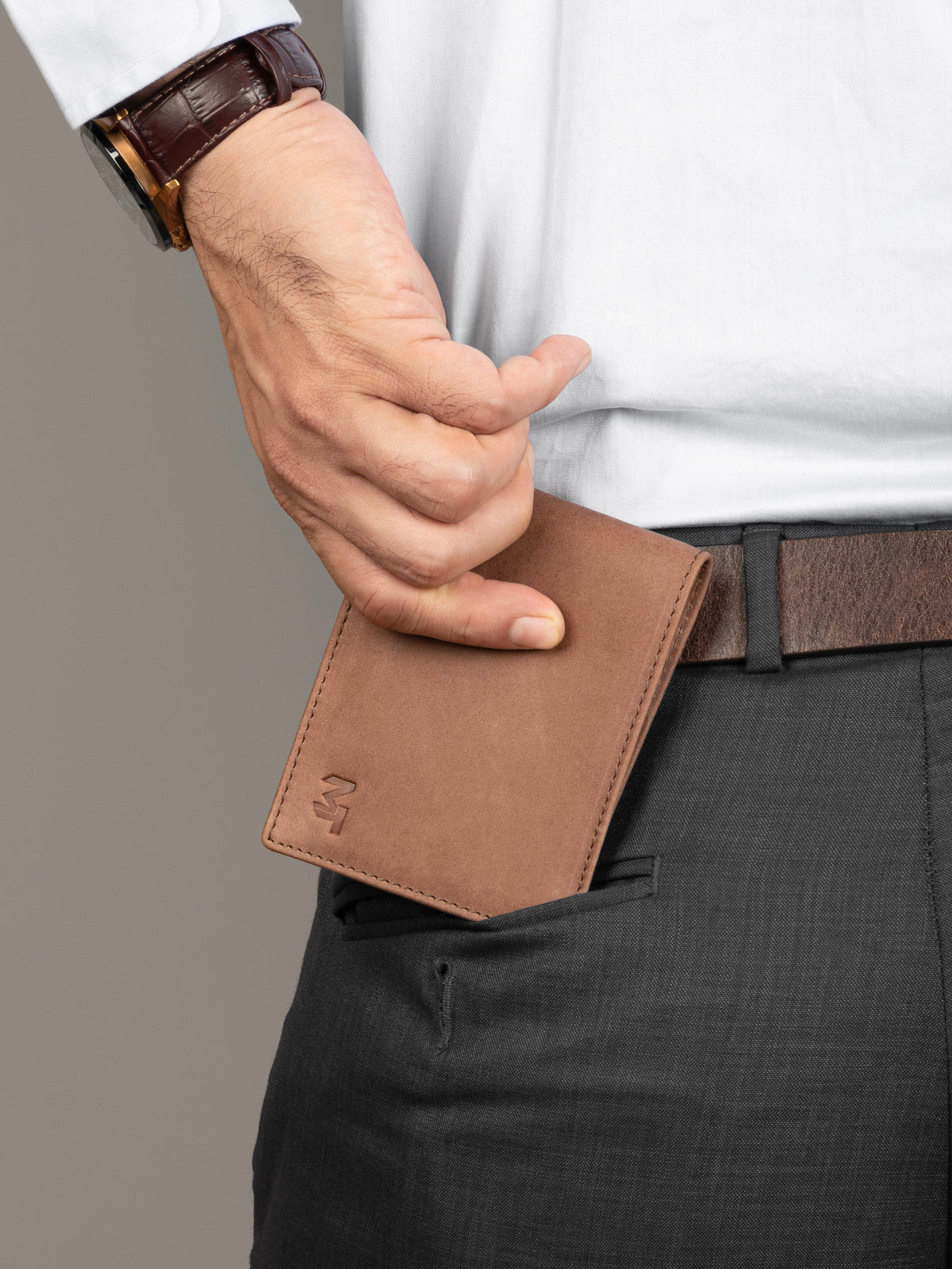 Classy Leather Bags Tan Brown Slate Wallet - Mat finish - AVBL MRKT (6)