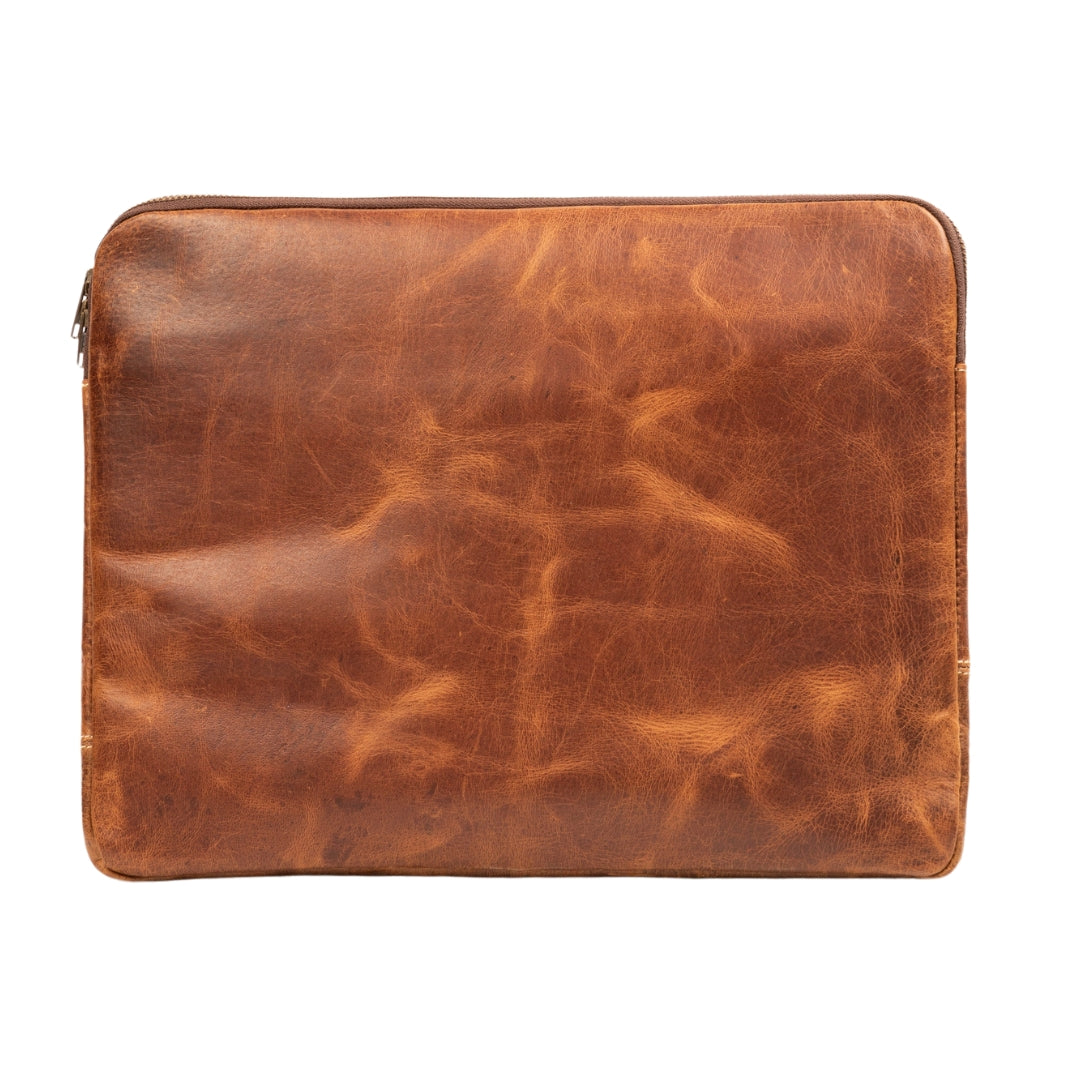 Classy Leather Bags Tan Laptop Sleeve - AVBL MRKT (1)
