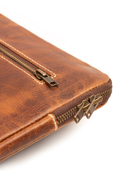 Classy Leather Bags Tan Laptop Sleeve - AVBL MRKT (8)