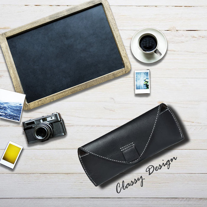 Classy Leather Bags Tan Leather Sunglasses Case - AVBL MRKT (7)