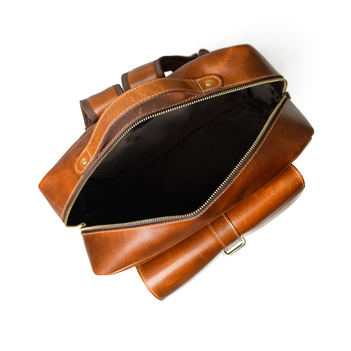 Classy Leather Bags Tan Portland Laptop Backpack - AVBL MRKT (9)