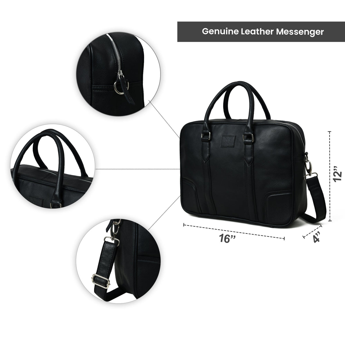 Classy Leather Bags Texas Black Leather Briefcase - AVBL MRKT (11)