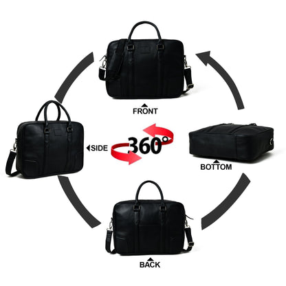 Classy Leather Bags Texas Black Leather Briefcase - AVBL MRKT (12)
