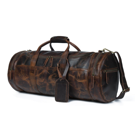 Classy Leather Bags Textured Carter Duffel - AVBL MRKT (1)
