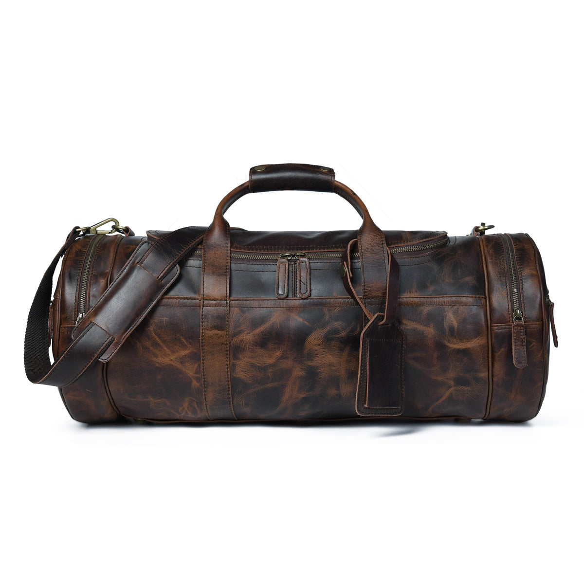 Classy Leather Bags Textured Carter Duffel - AVBL MRKT (2)