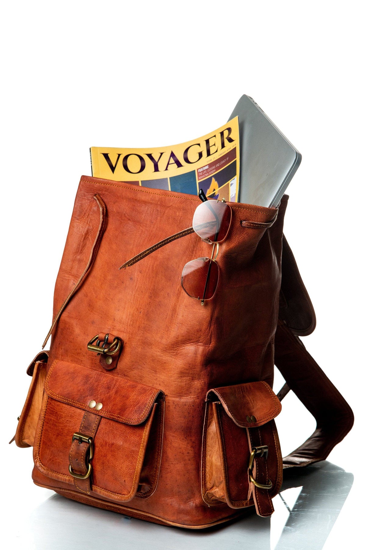 Classy Leather Bags The Alvarado Tanned Backpack - AVBL MRKT (2)