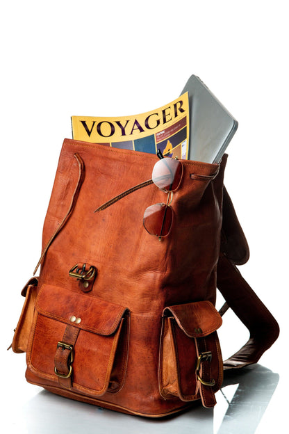Classy Leather Bags The Alvarado Tanned Backpack - AVBL MRKT (2)