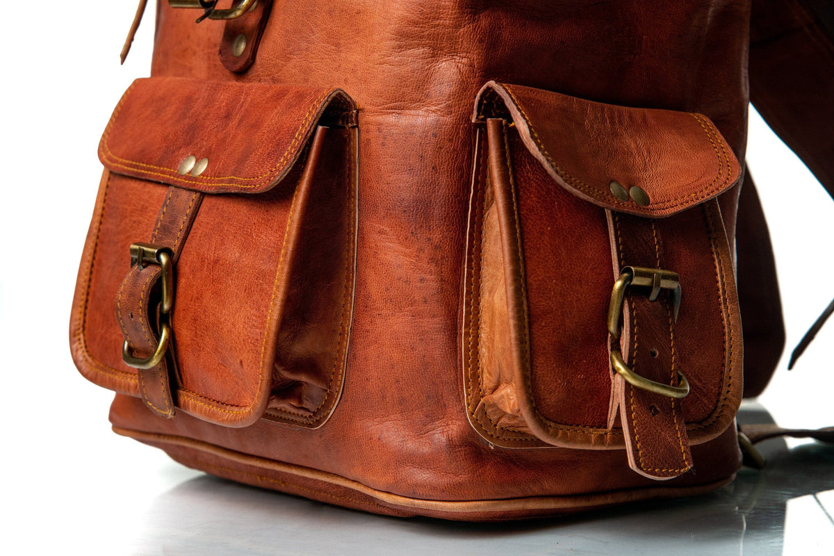 Classy Leather Bags The Alvarado Tanned Backpack - AVBL MRKT (5)